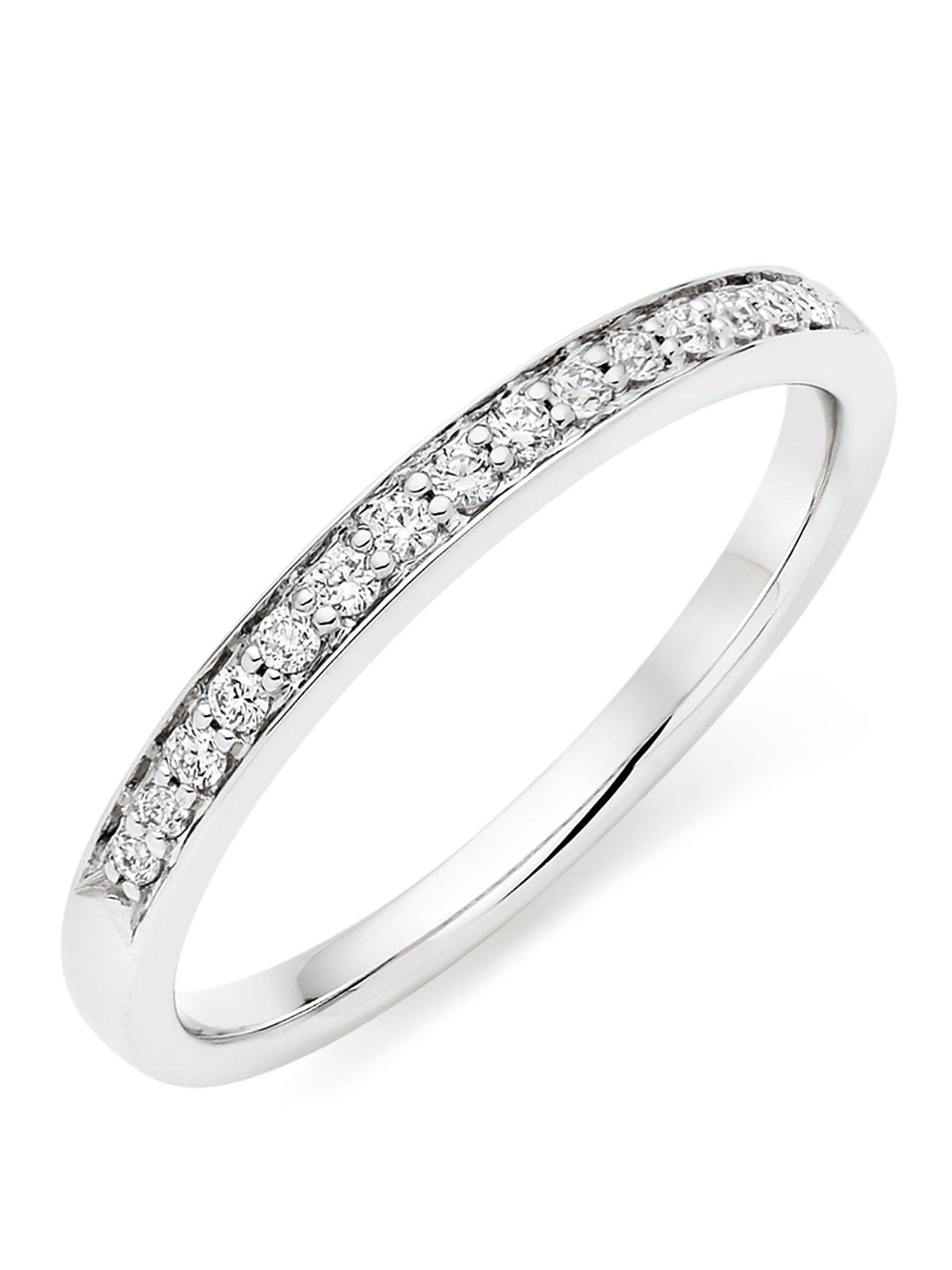 Beaverbrooks Platinum Diamond Half Eternity Ring
