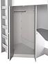  image of miami-fresh-high-sleeper-bed-with-desk-wardrobe-and-shelves-grey
