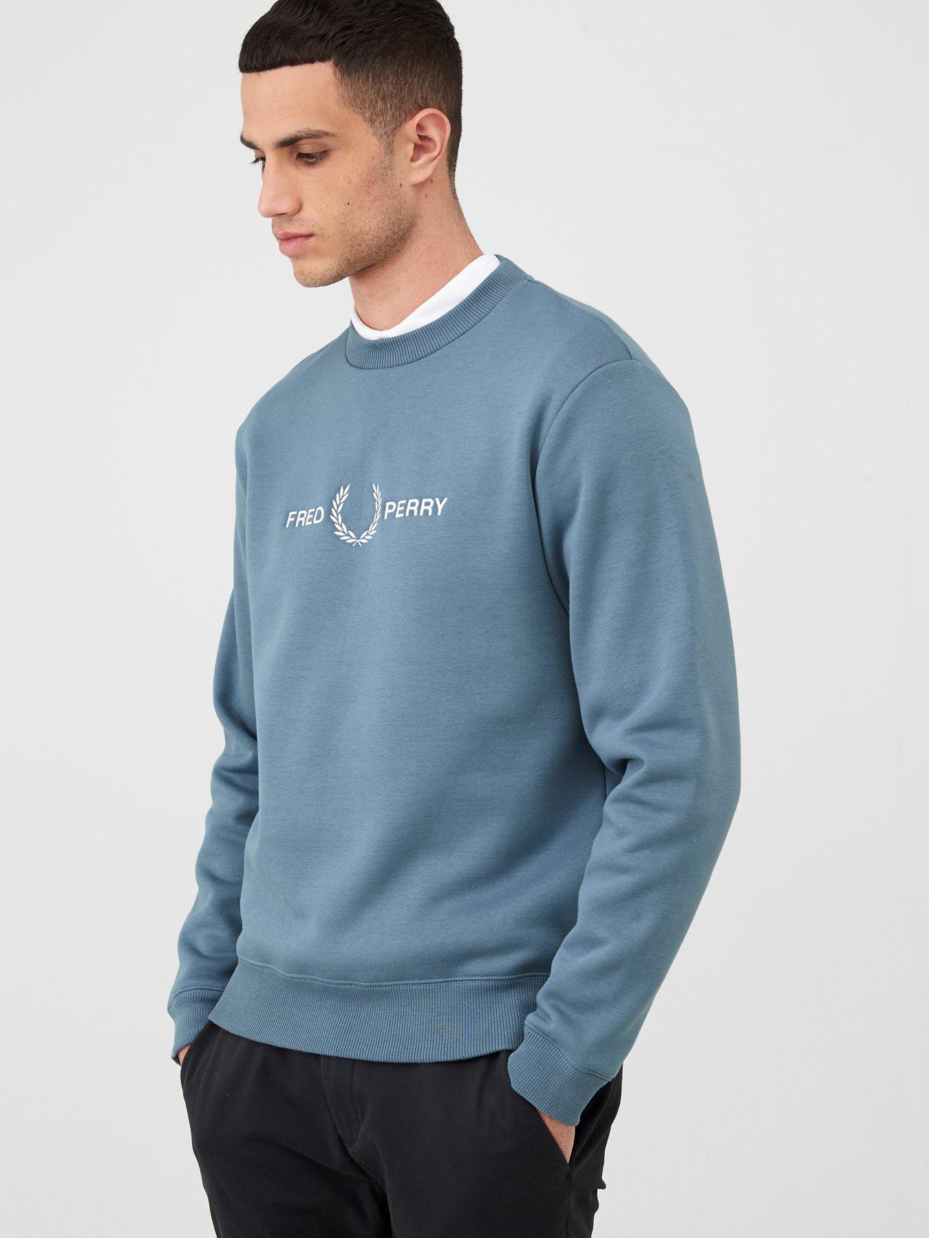 fred perry blue jumper