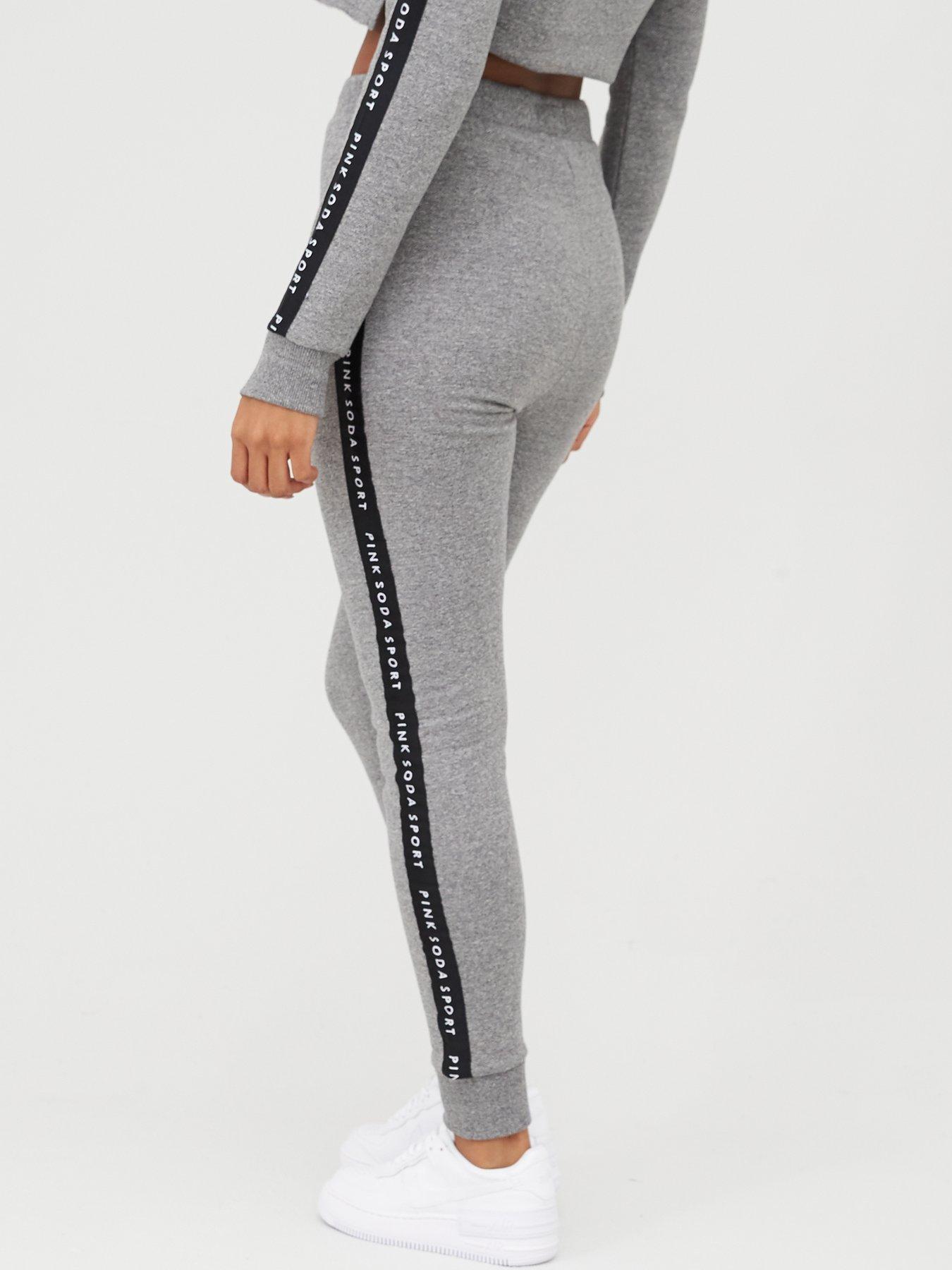 pink soda grey joggers