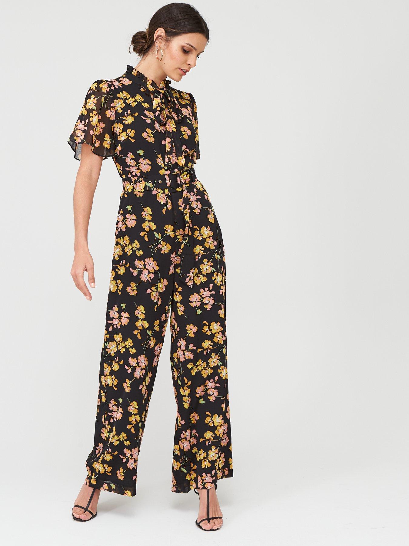 warehouse tulip print jumpsuit