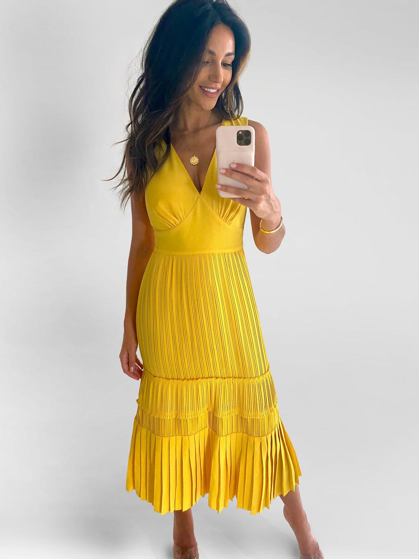 michelle keegan yellow dress