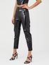  image of in-the-style-croc-pu-trousers-black
