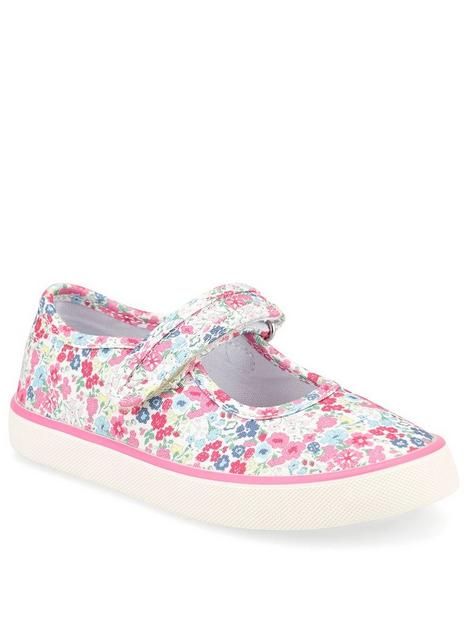 start-rite-blossom-print-mary-jane-riptape-girls-canvas-shoes-pink-floral