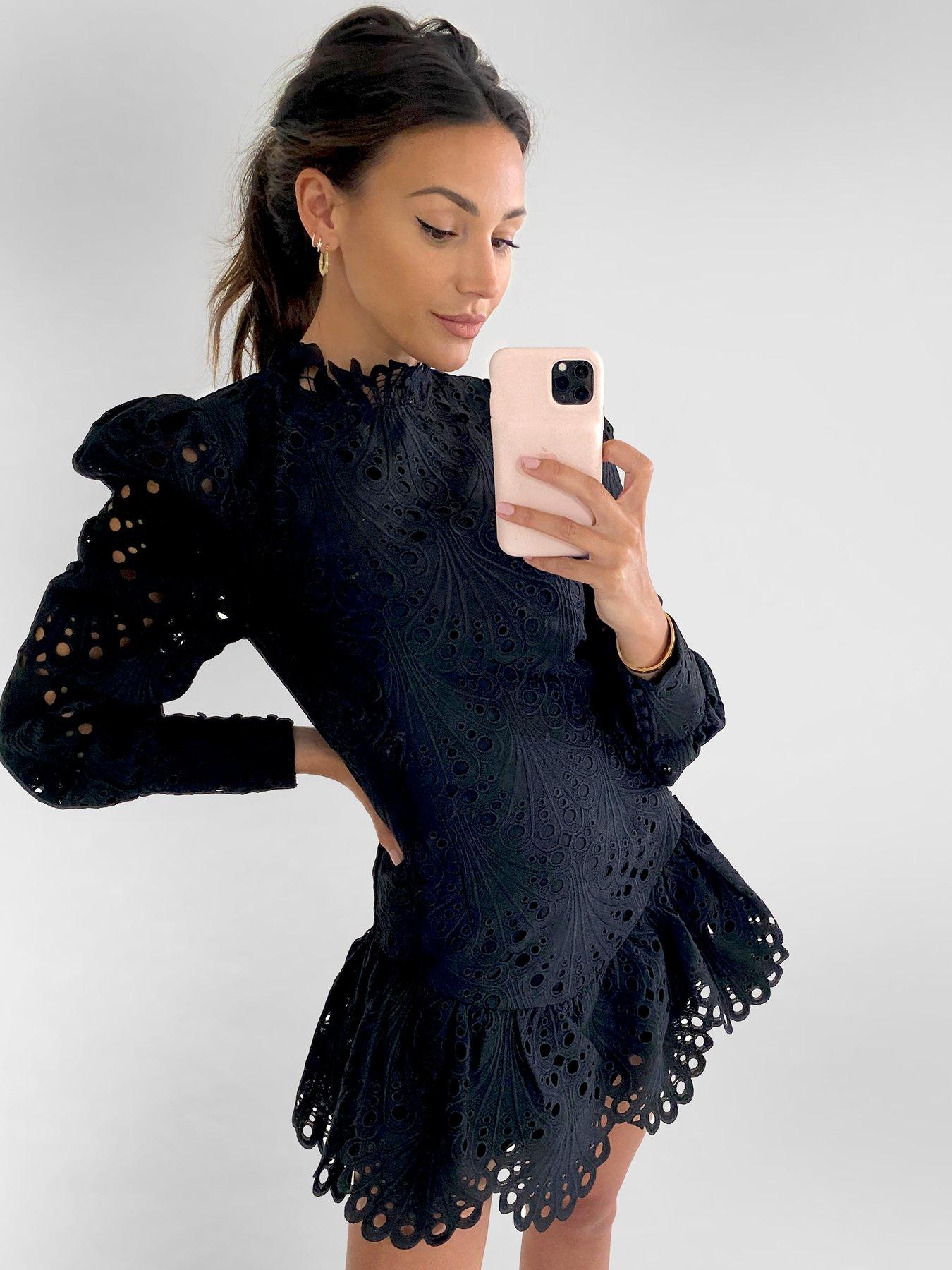 black lace dress uk
