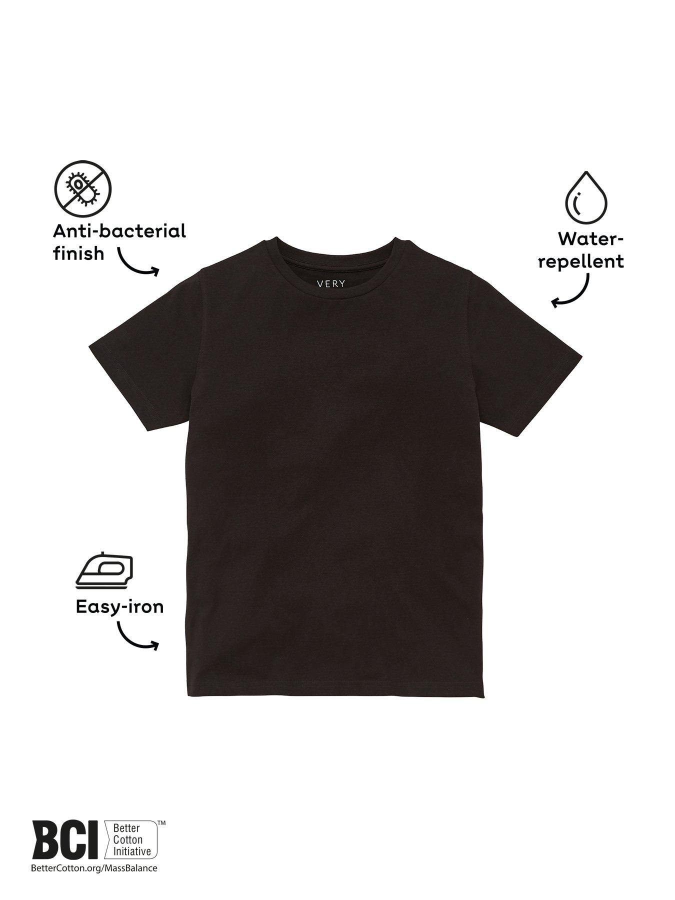 Image 4 of 7 of Everyday Unisex 3 Pack Sports School T-shirts - Black