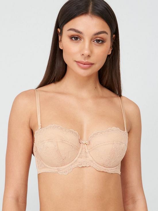 front image of gossard-superboost-lace-multiway-bra-nude