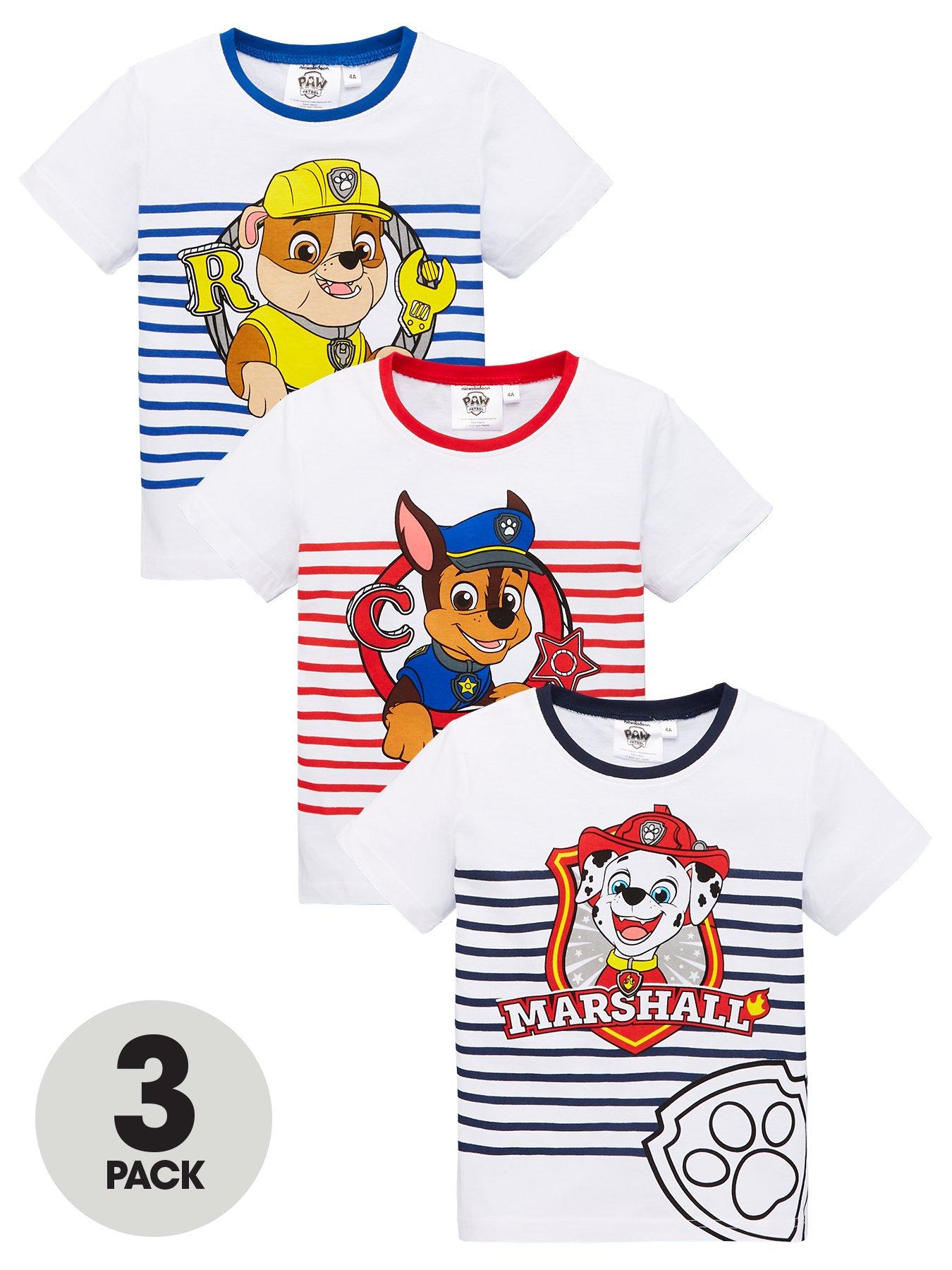 Paw Patrol Pack Of 3 Boys Short Sleeve T-Shirts review