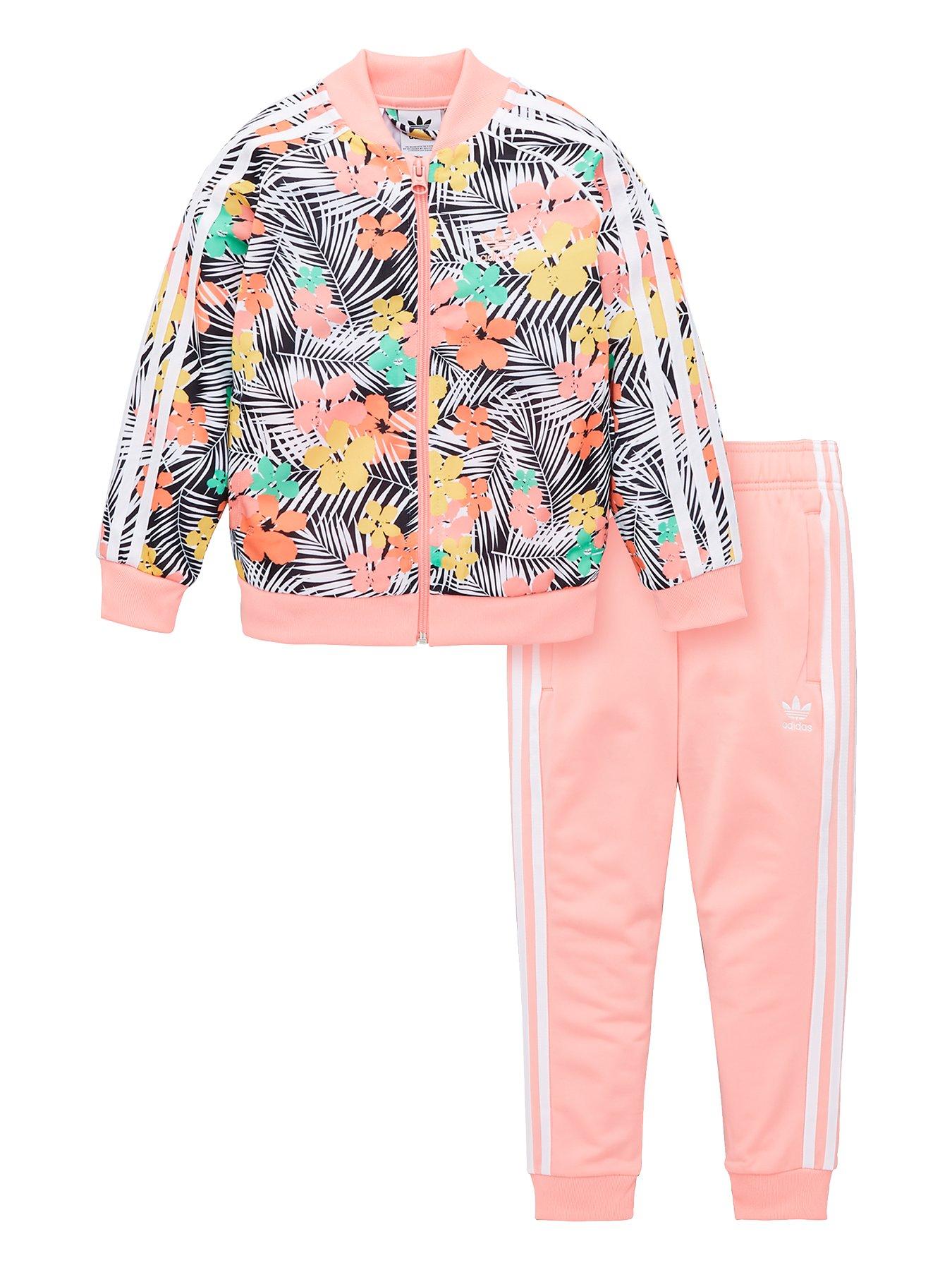 adidas flower print tracksuit