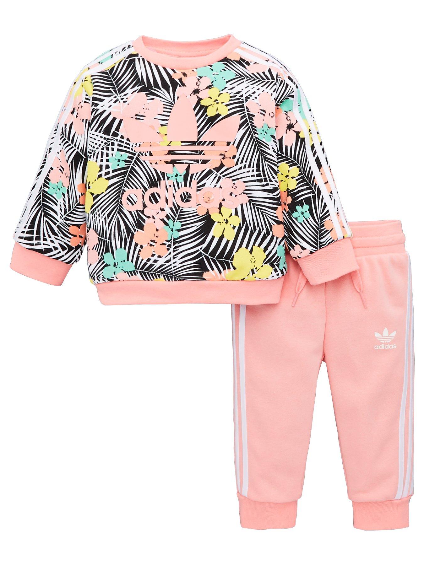 adidas baby pink tracksuit