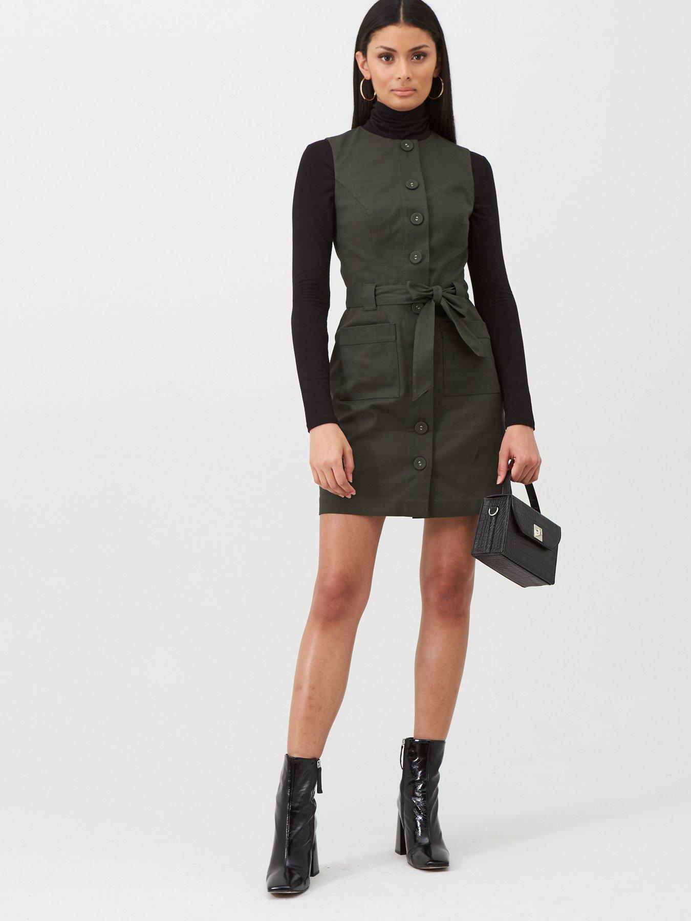 khaki shift dress uk