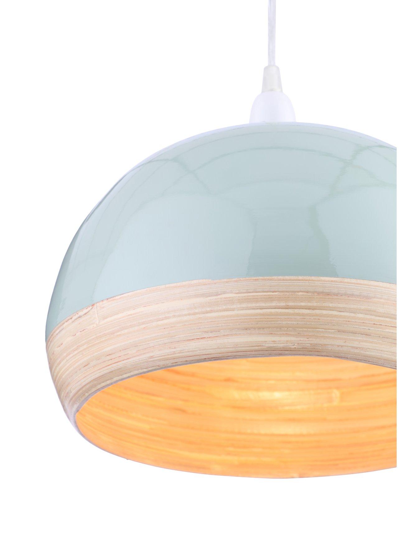 Image 3 of 3 of Everyday Hampton Bamboo Easy-Fit Lightshade &ndash; Sage Green
