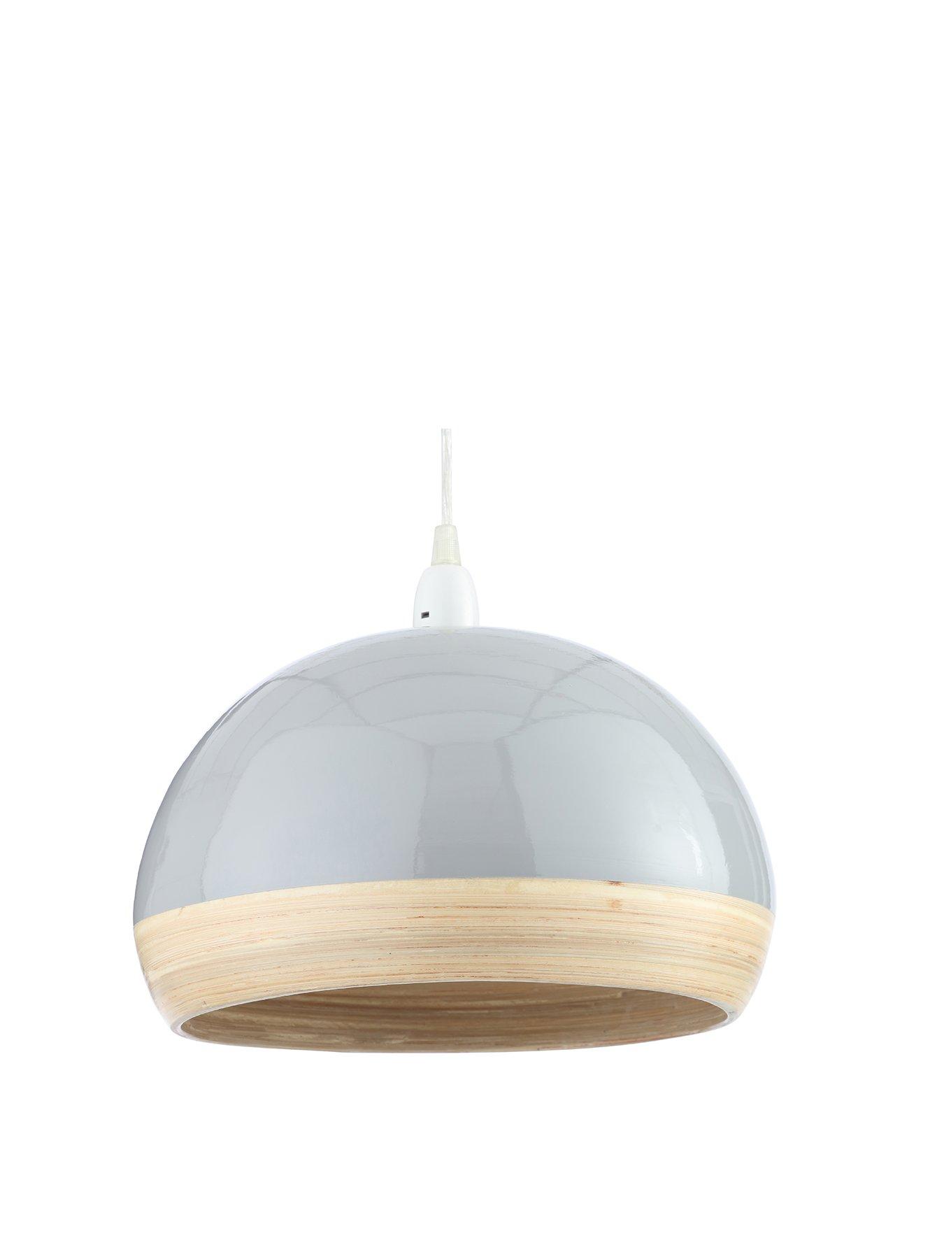 White bamboo outlet light fixture