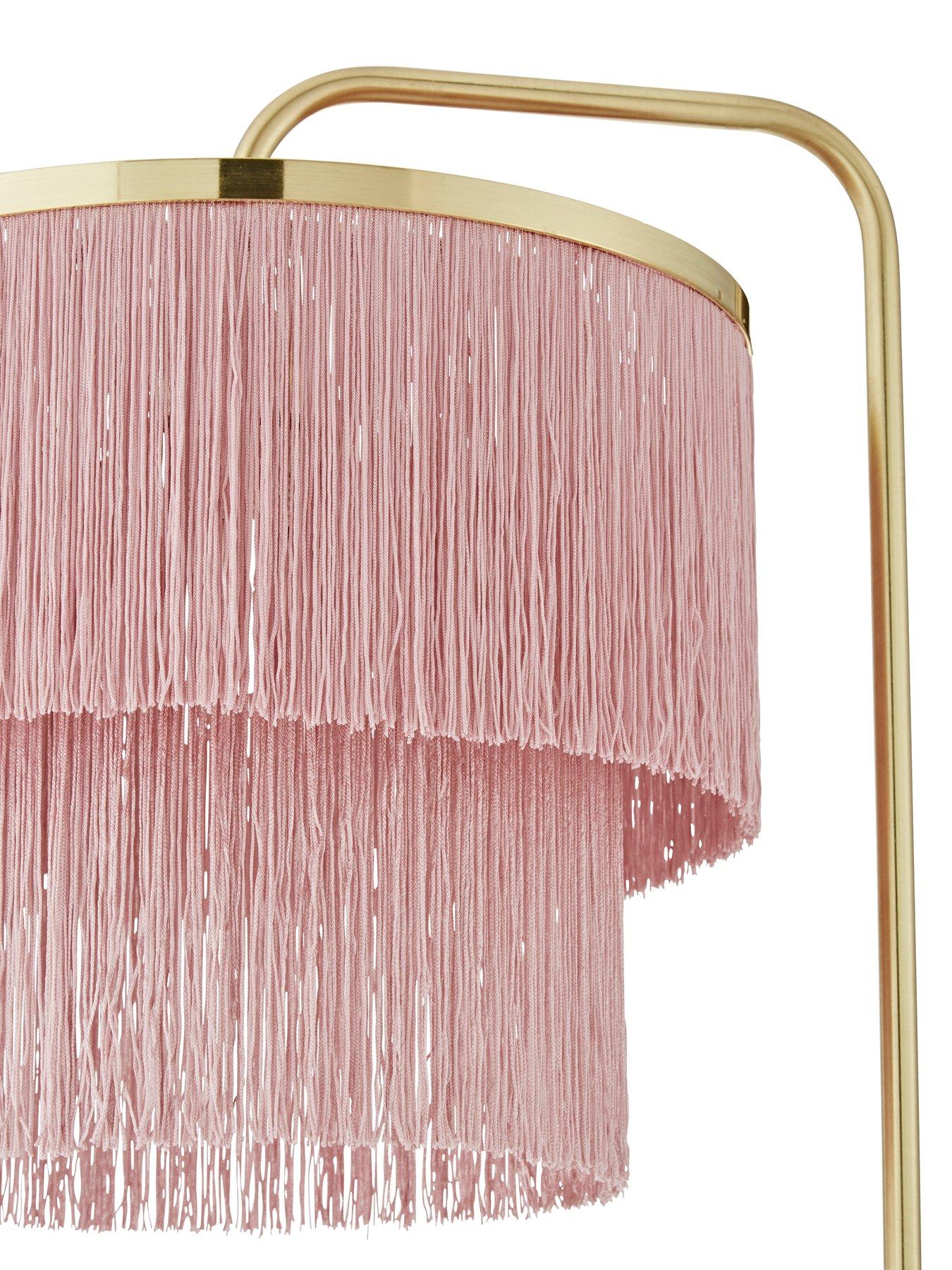 Fringe floor deals lamp shade