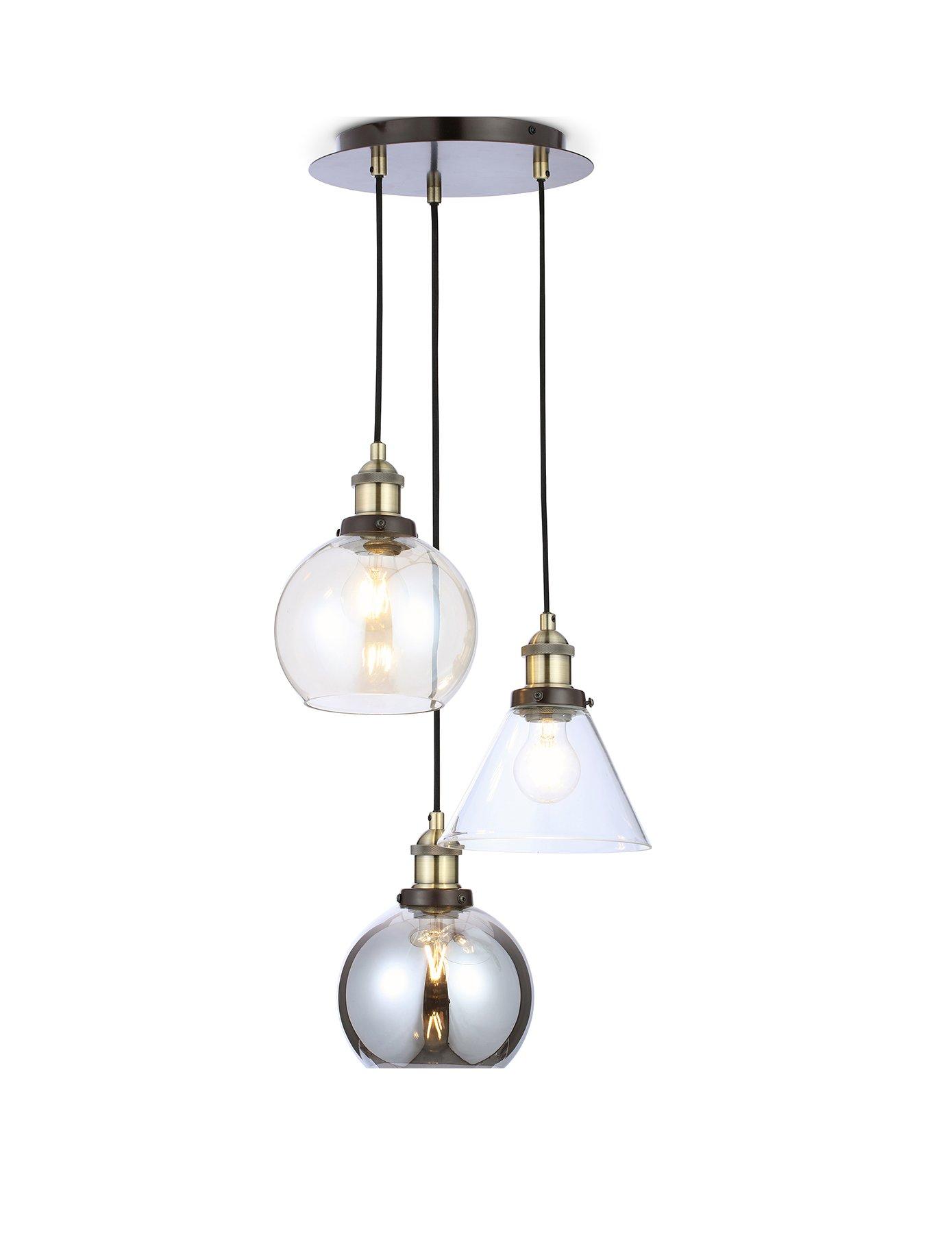 Product photograph of Newark Industrial 3-light Cluster Light from very.co.uk