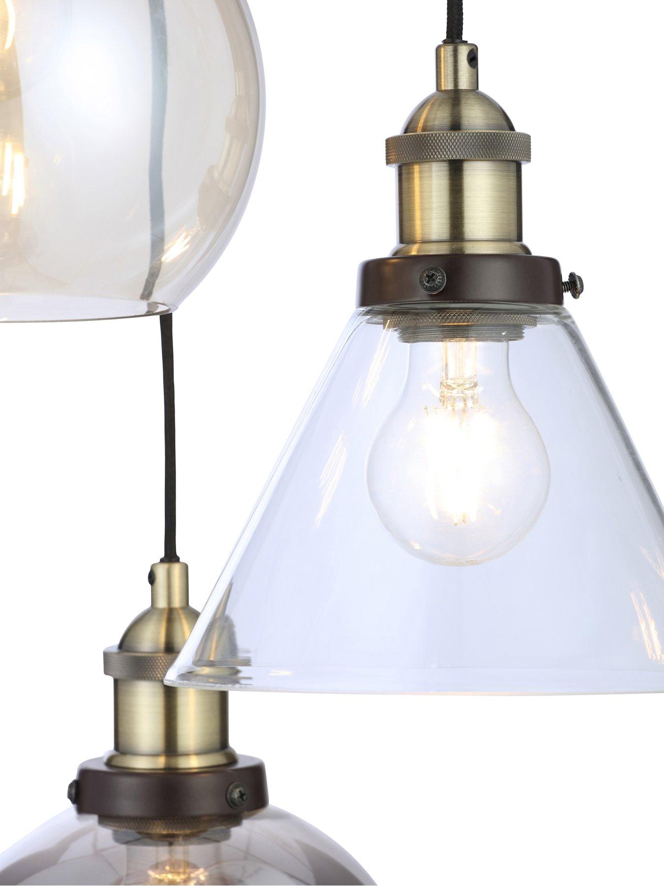 Image 2 of 3 of Very Home Newark Industrial 3-Light Cluster Light