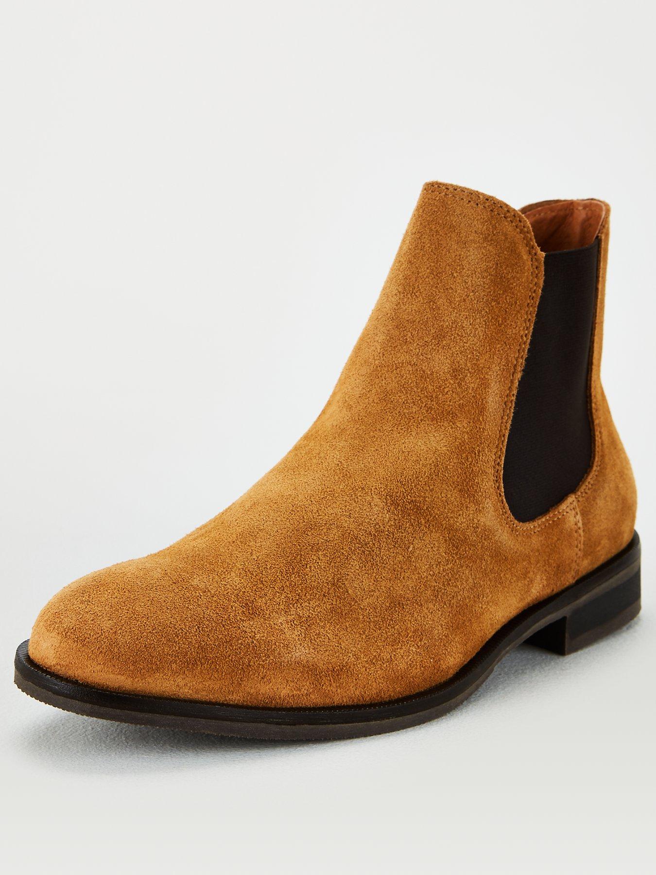 sand suede chelsea boots