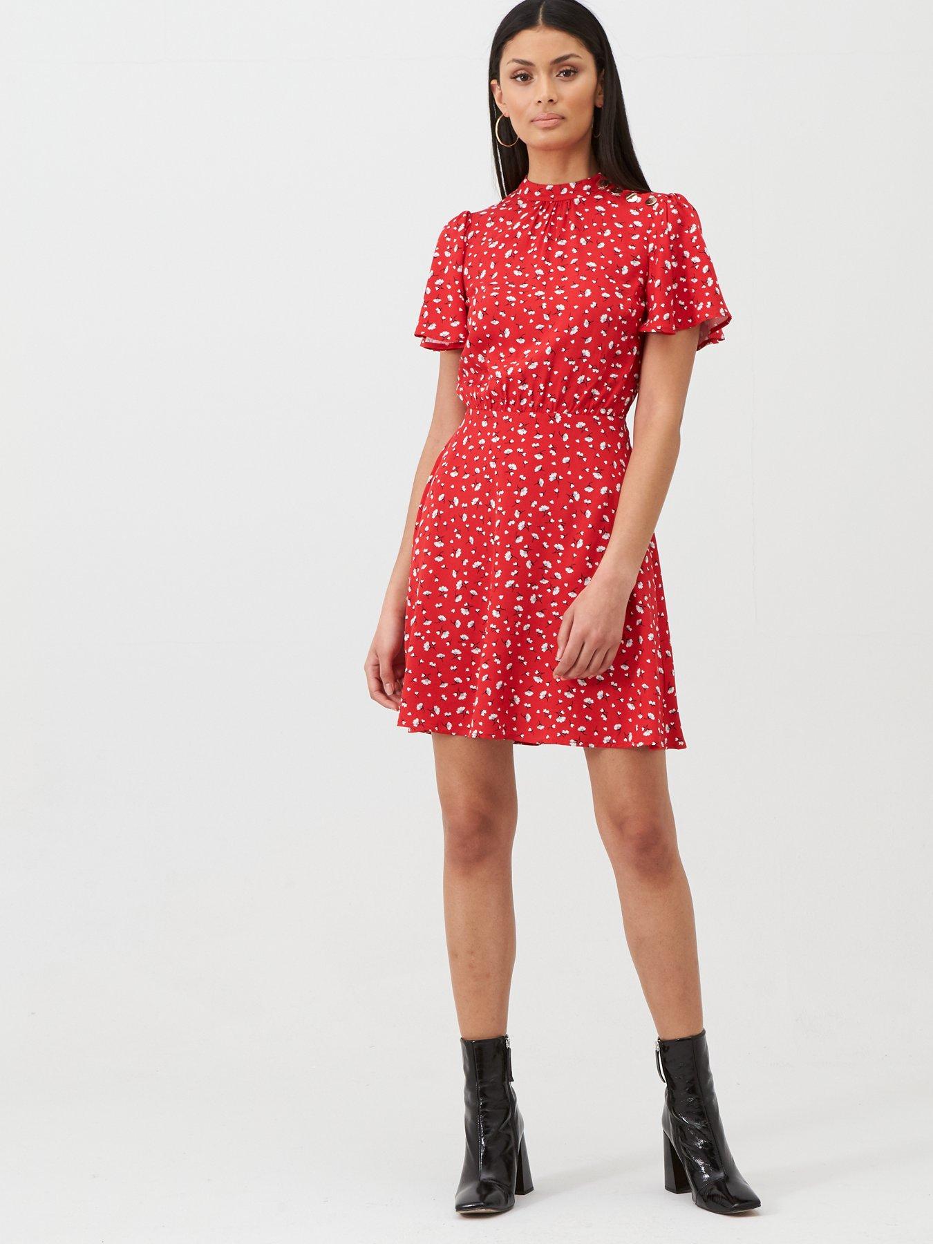 oasis natural garden ditsy skater dress