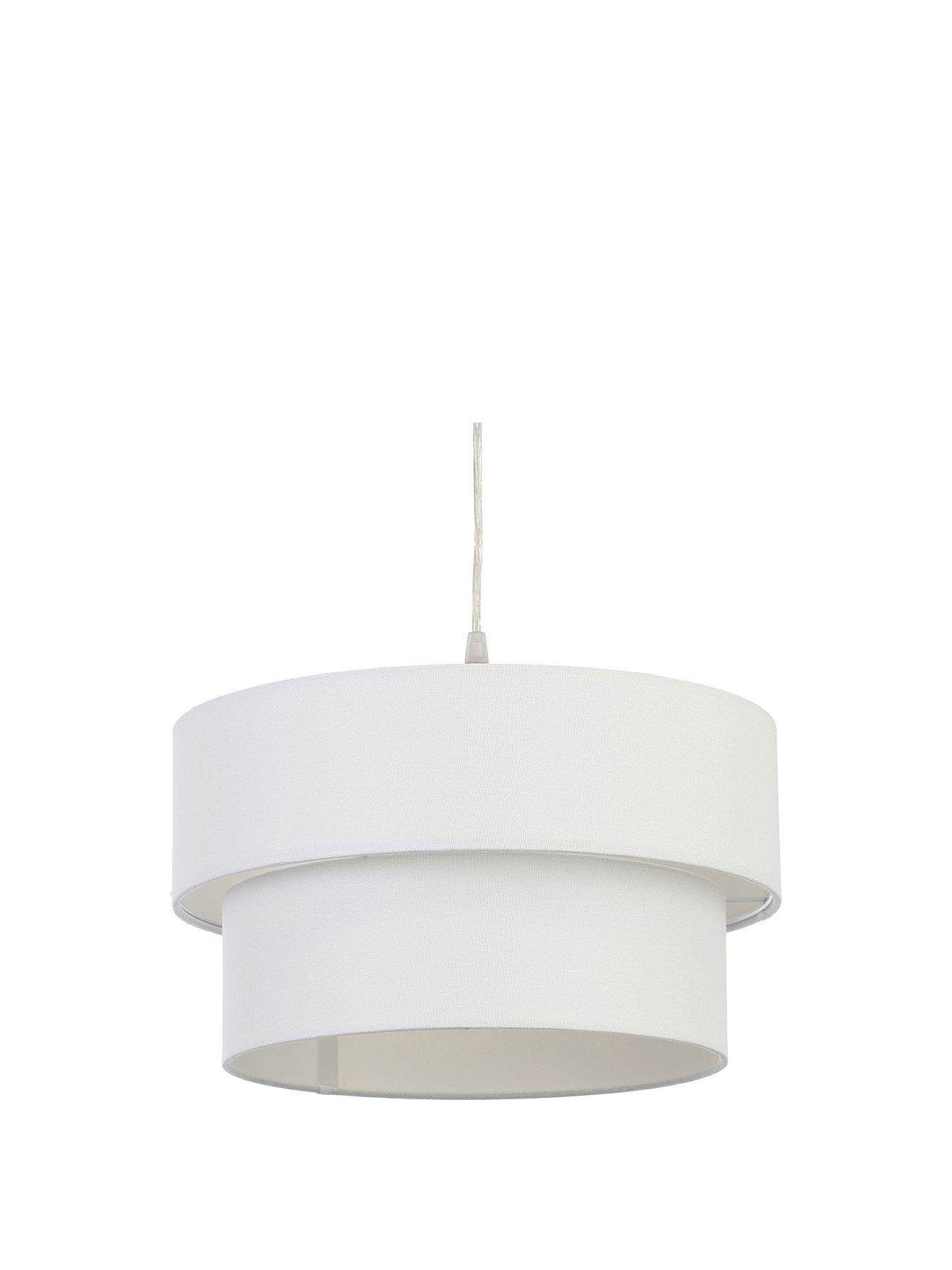 Very Home Tuscon Tiered Lightshade White very.co.uk