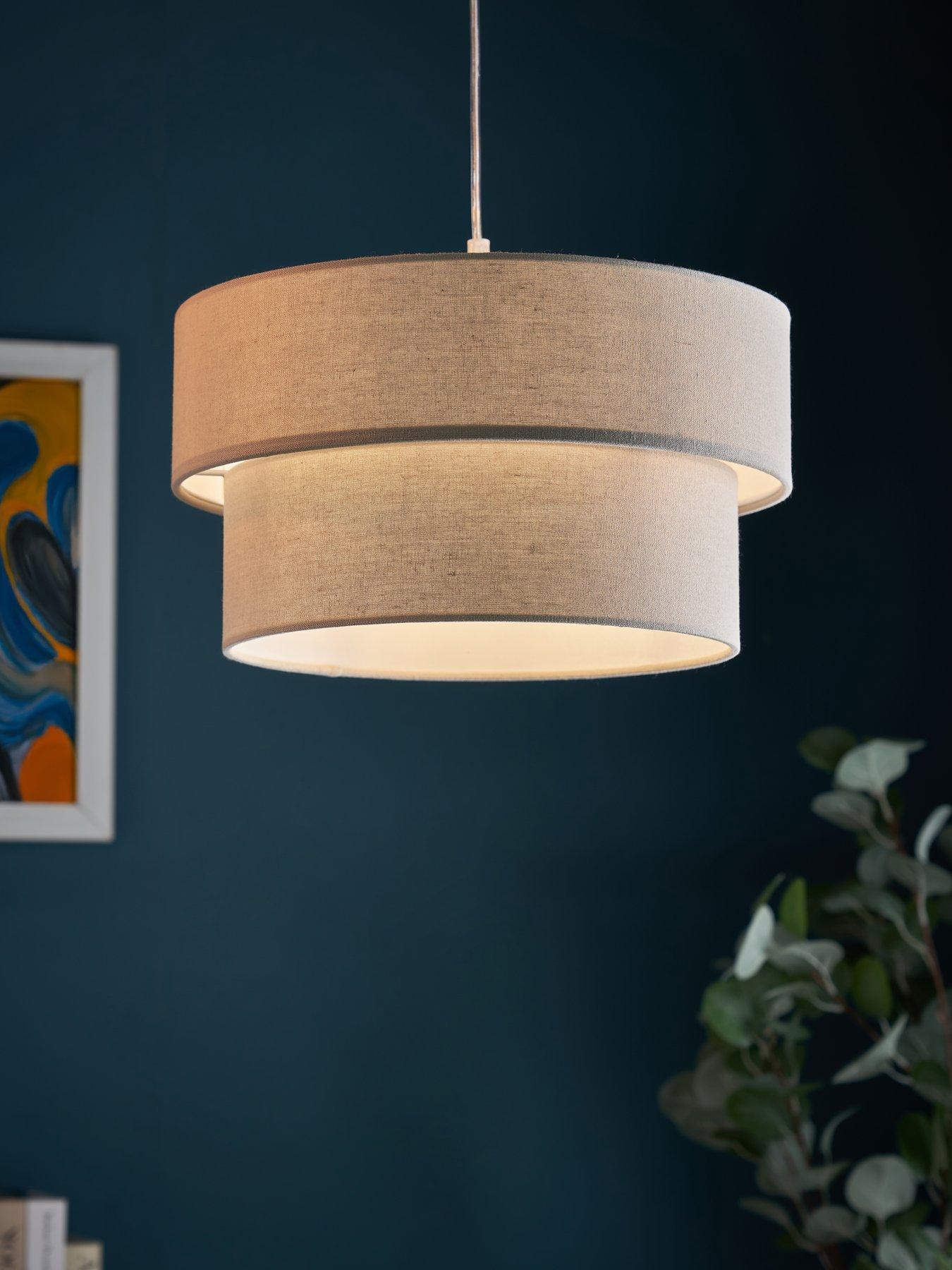 The Very Collection Tuscon Tiered Lightshade - Grey