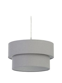 Product photograph of Tuscon Tiered Lightshade - Grey from very.co.uk