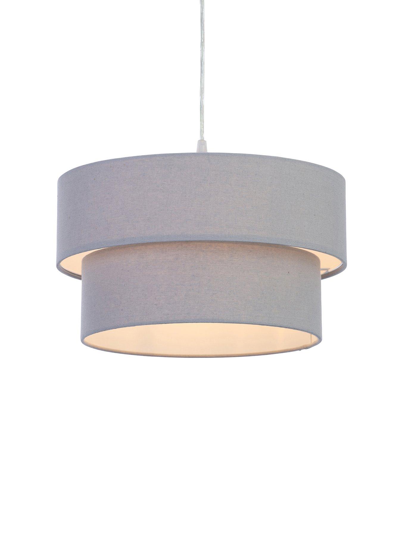 Grey diamante lamp store shade