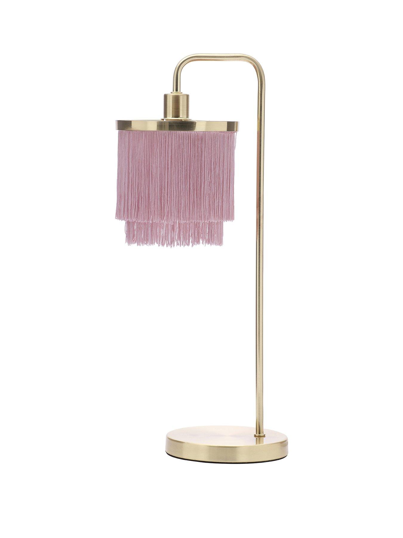 Product photograph of Michelle Keegan Home Tulsa Fringe Table Lamp from very.co.uk