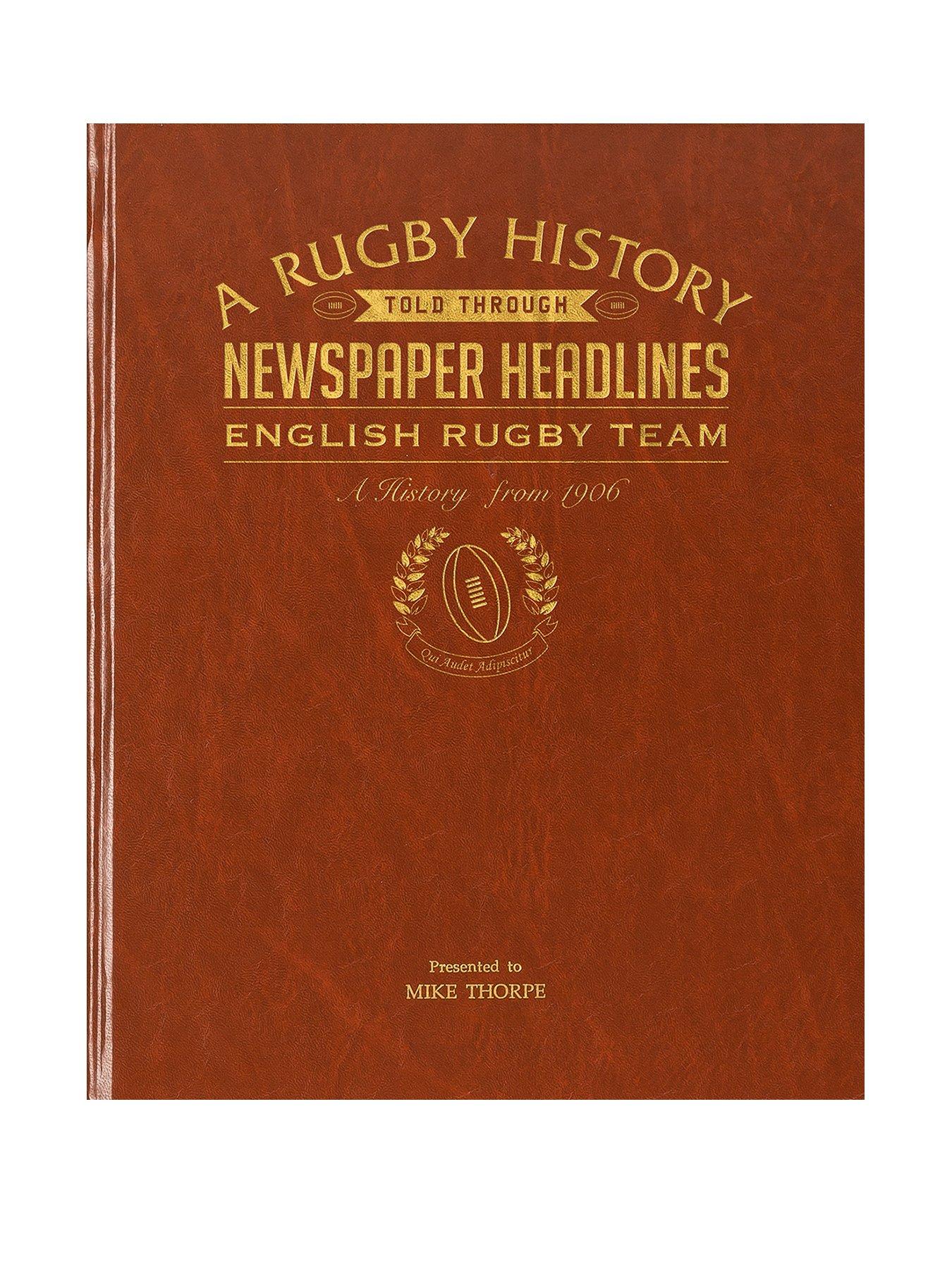 A4 England Rugby History Newspaper Headlines review