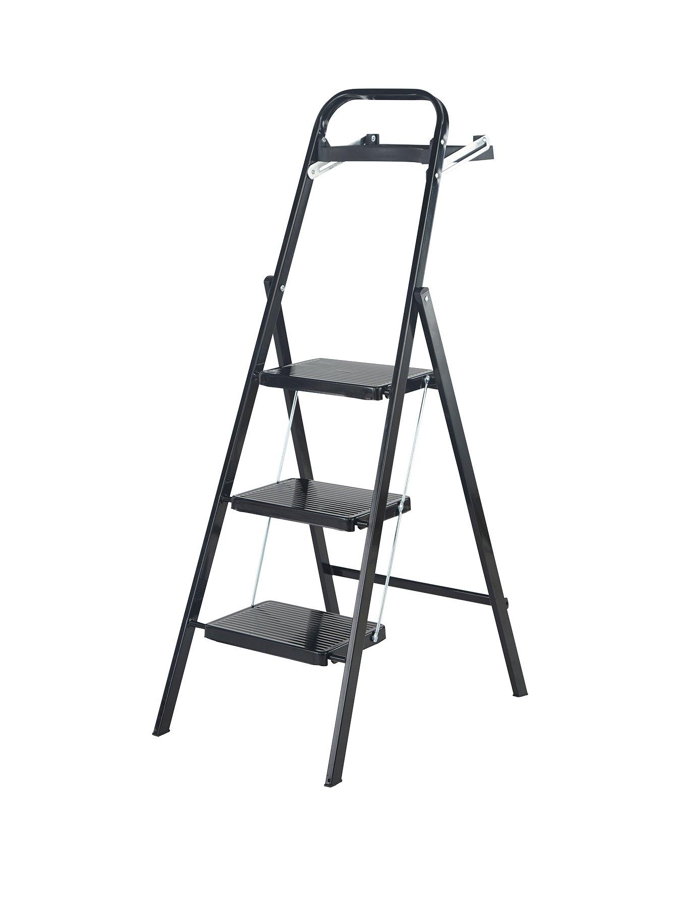 Abru Abru 3 Tread Black Stepstool With Tool Tray review