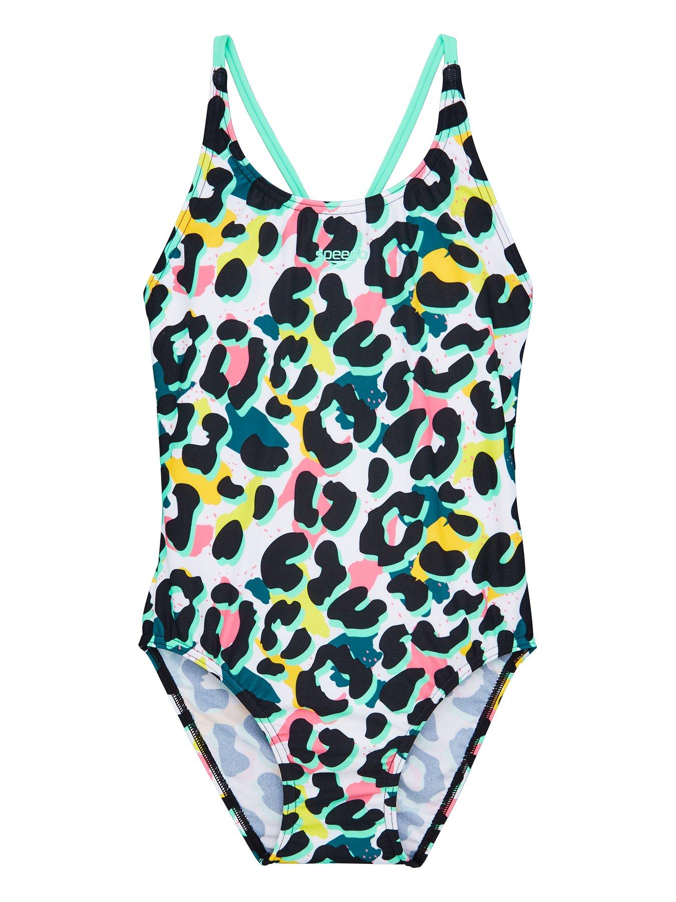 Speedo Girls Jungle Swimsuit - Multi | very.co.uk