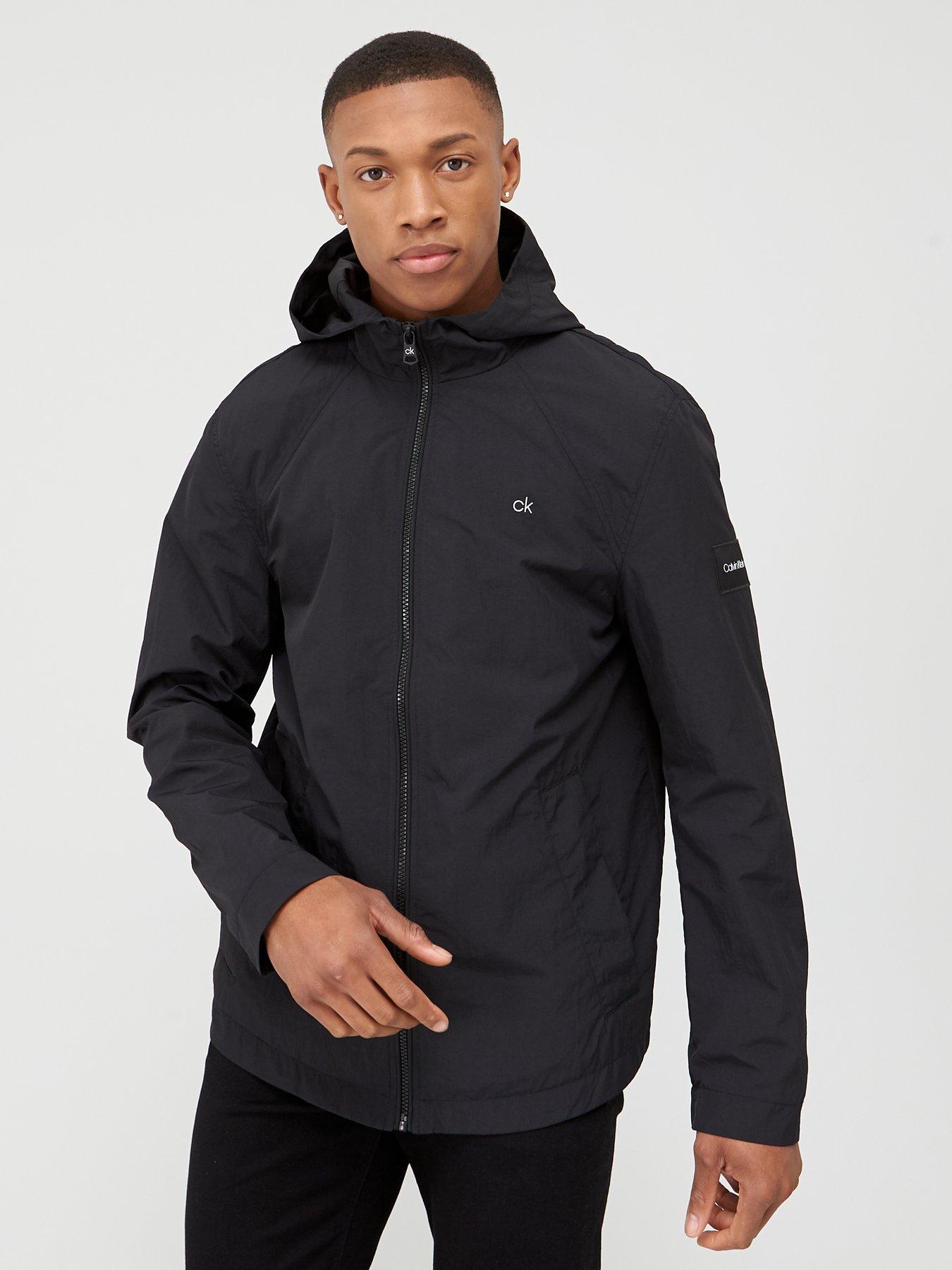 calvin klein nylon hooded jacket