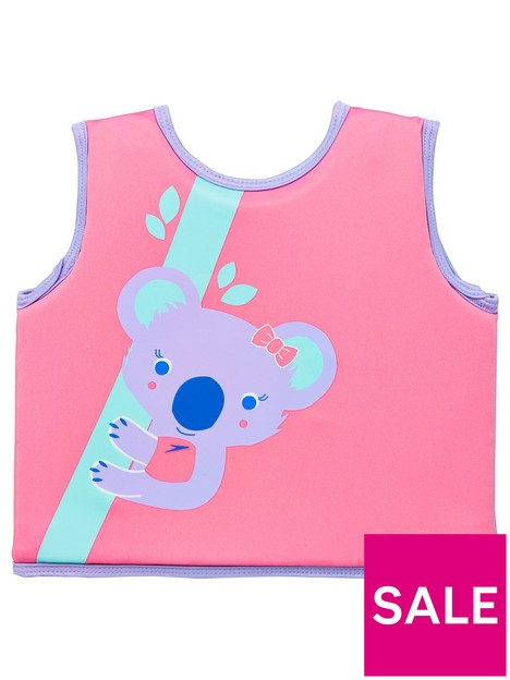 speedo-toddler-girl-koala-printed-float-vest-pinkpurple