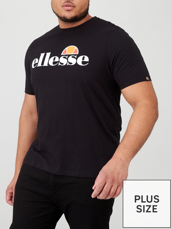 front image of ellesse-plus-size-prado-t-shirt-blacknbsp