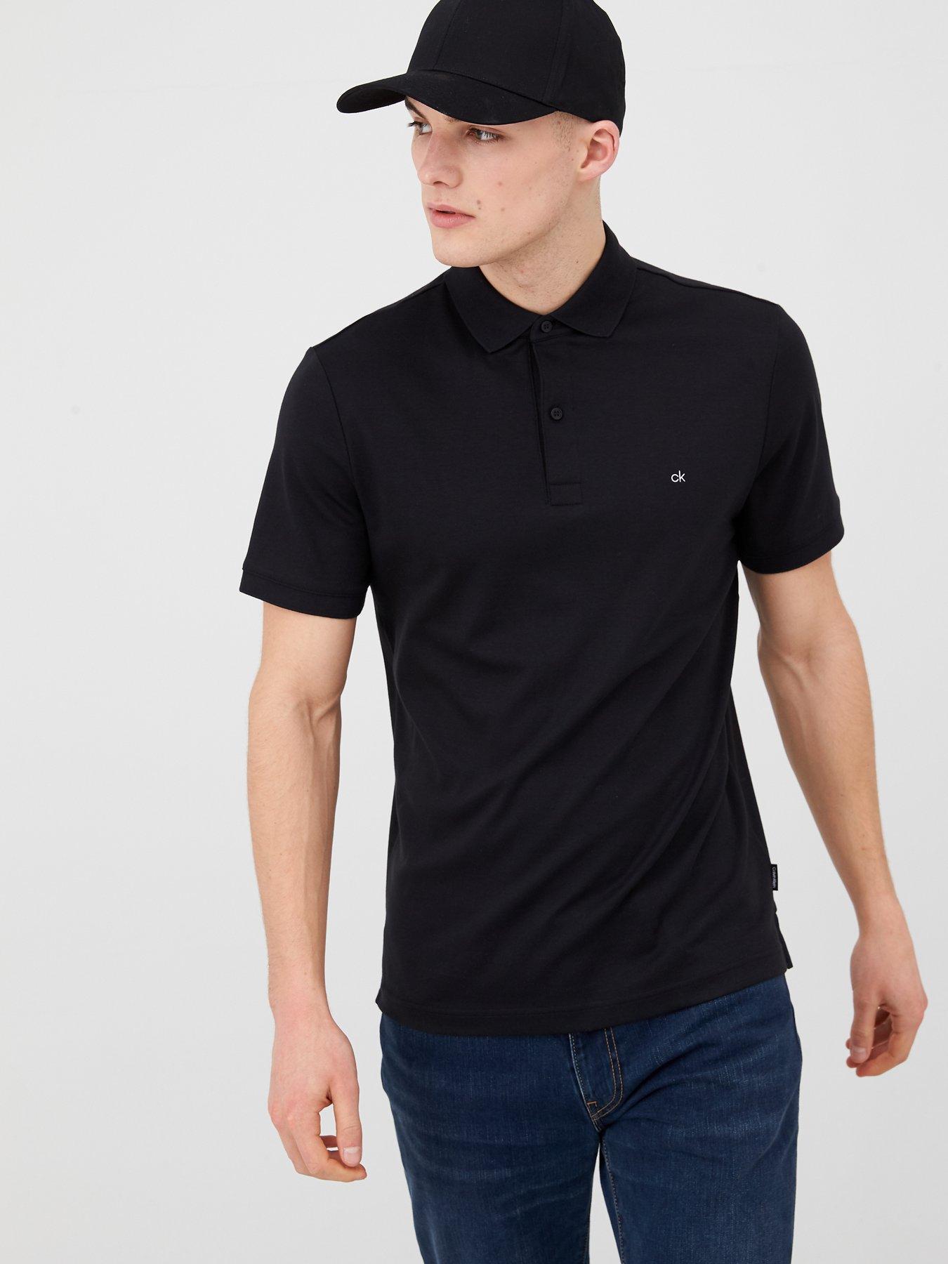 black polo shirt with jeans