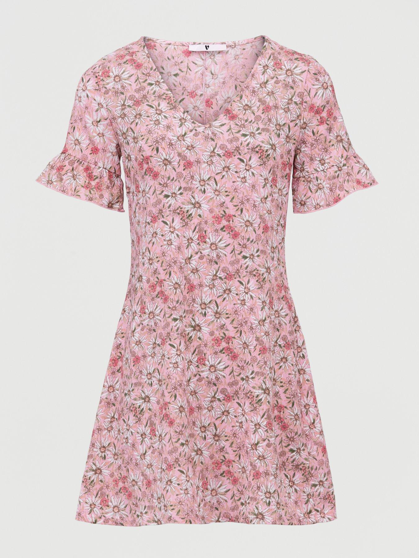 daisy print tea dress