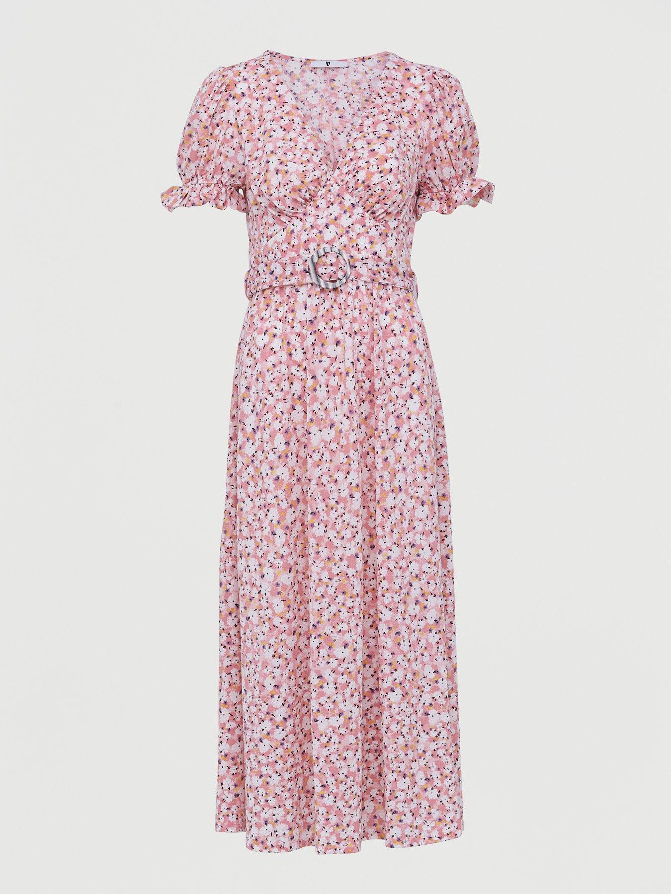 pink midi dress uk