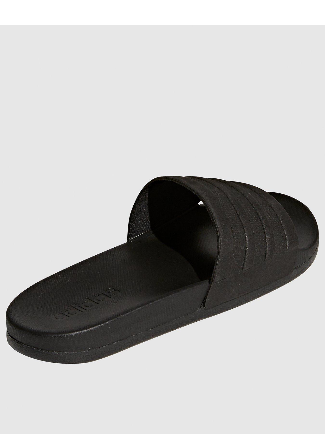 black adilette comfort slides