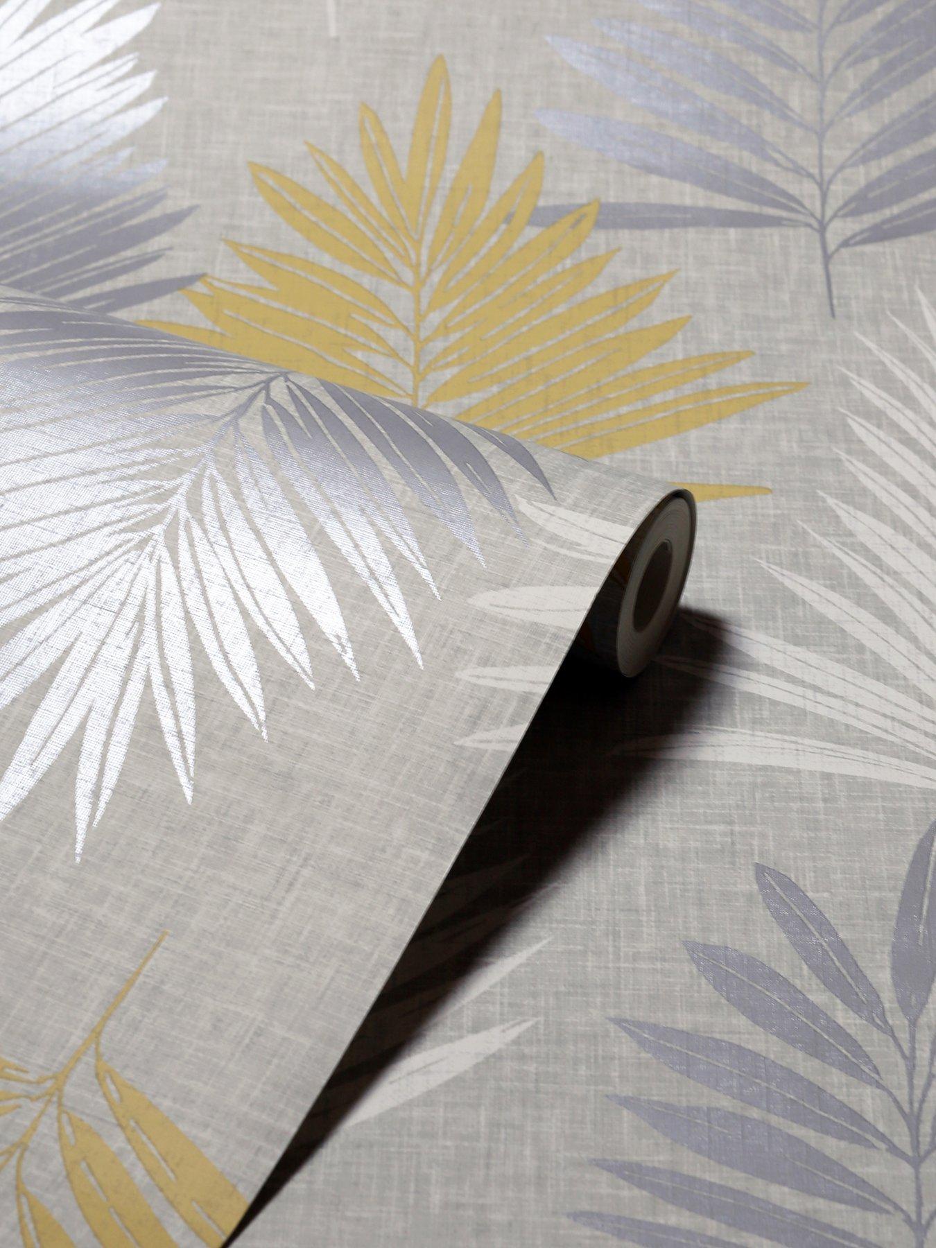 Image 2 of 2 of ARTHOUSE Linen Palm Wallpaper