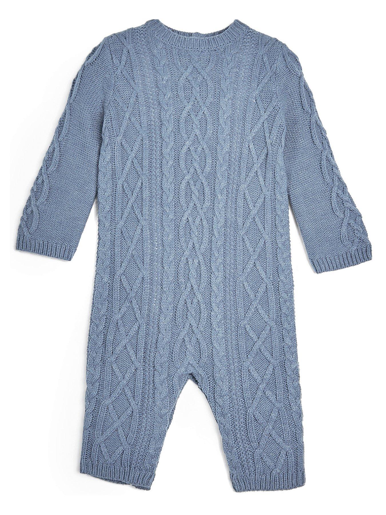 knitted baby sleepsuit