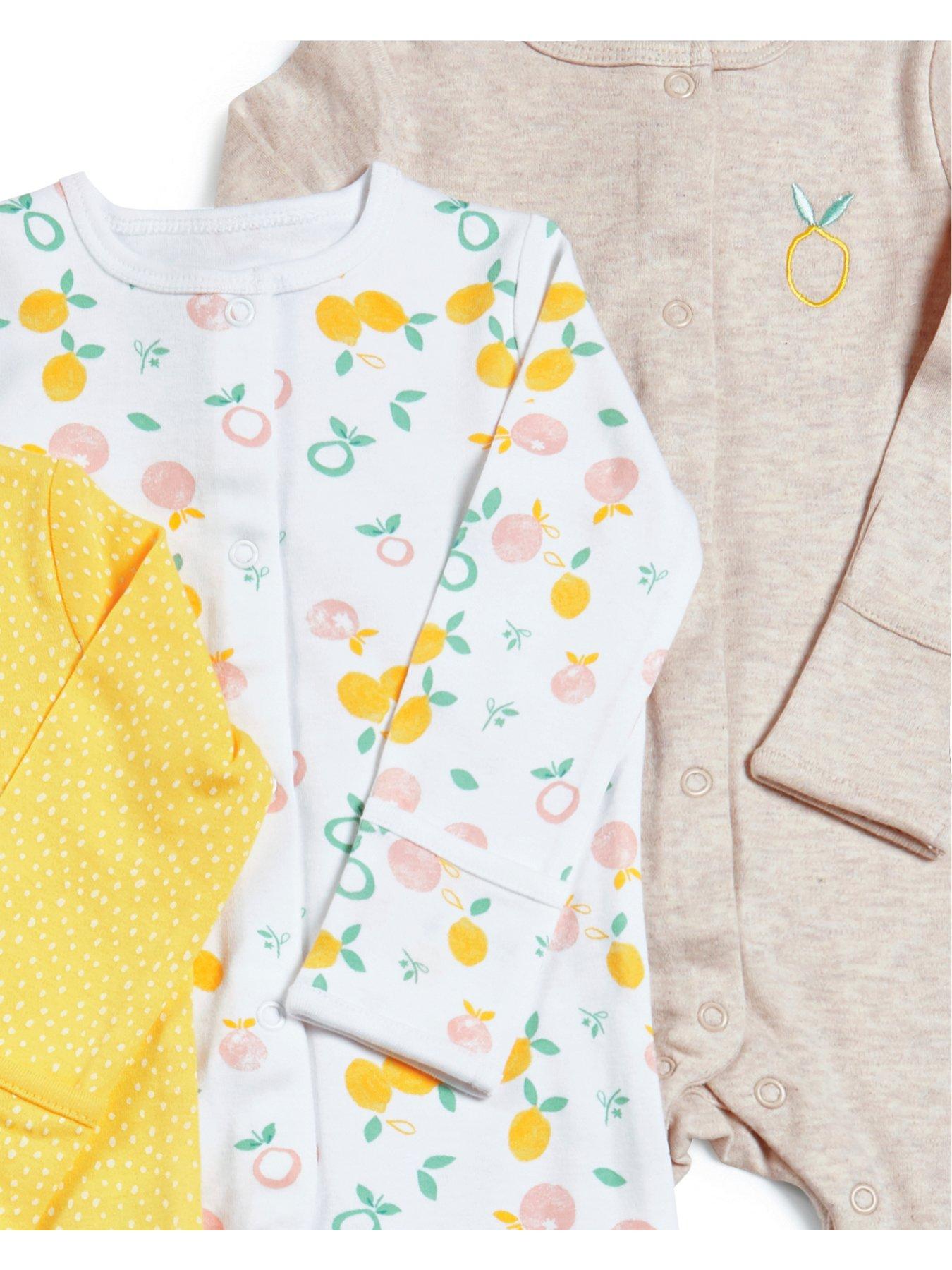 lemon baby sleepsuits