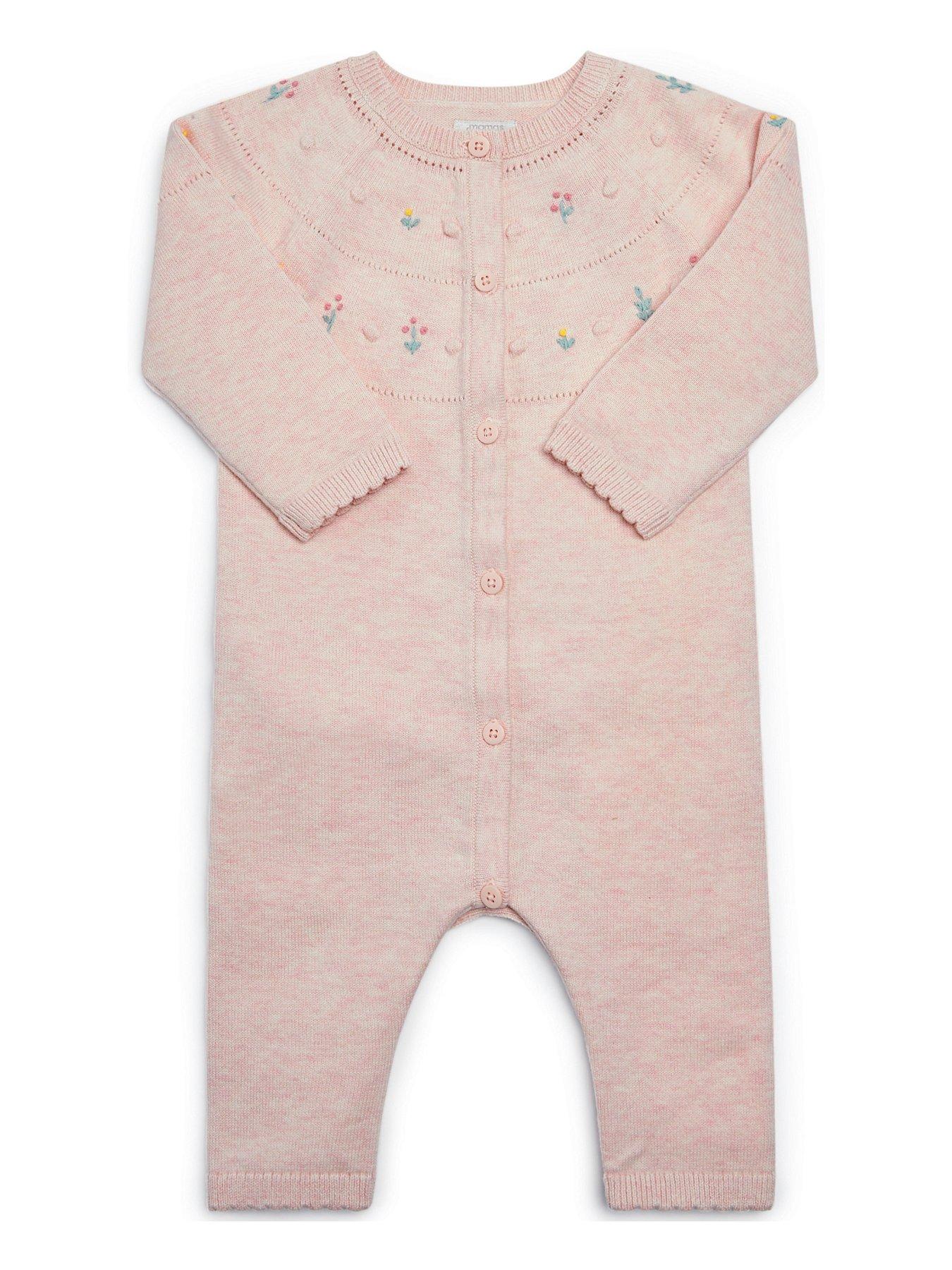 knitted baby sleepsuit