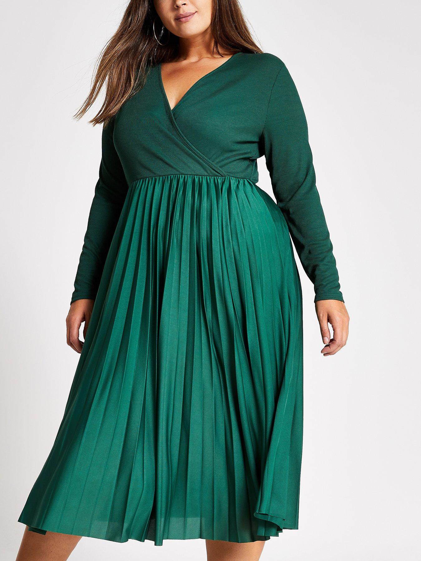 dark green midi dress uk