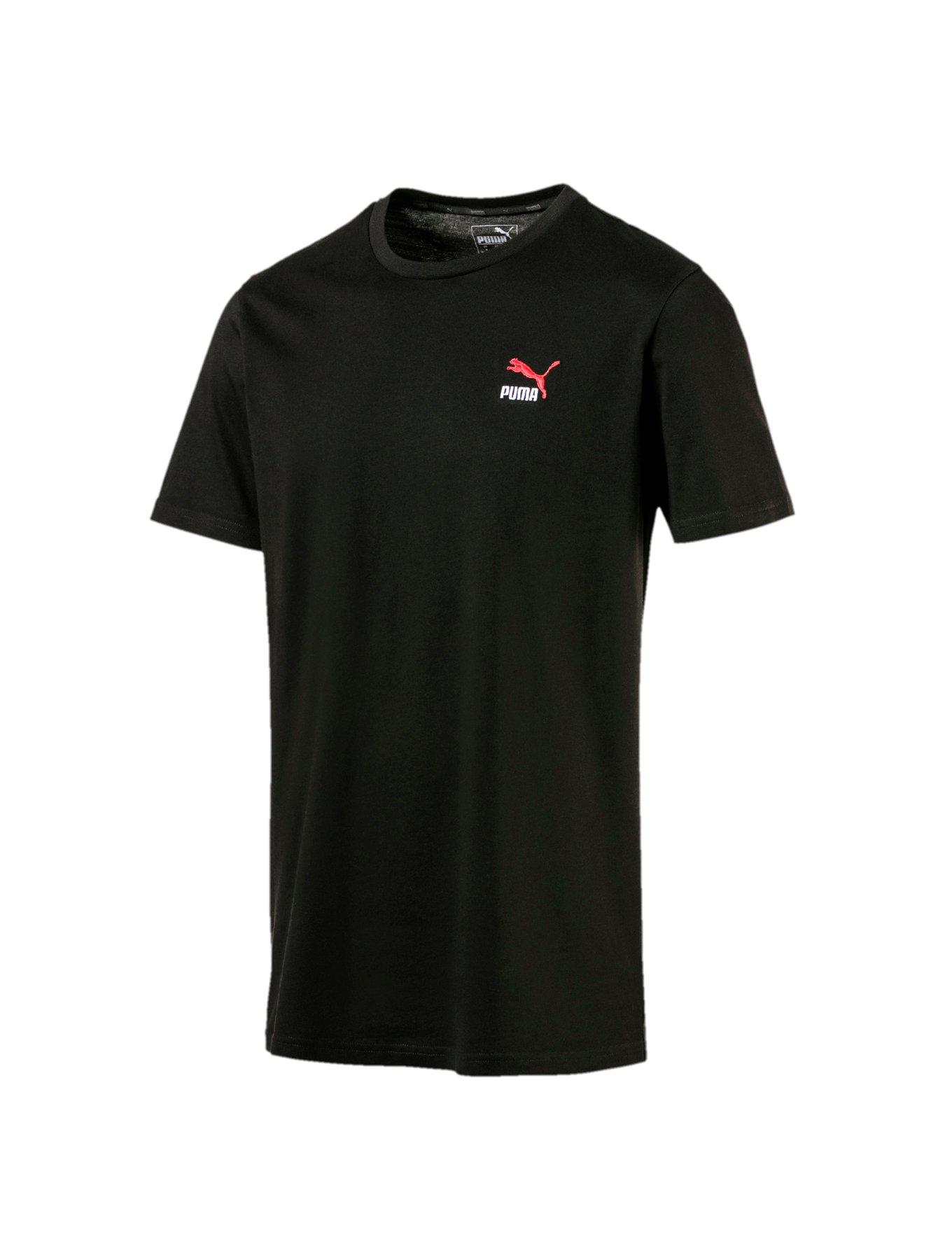 red and black puma shirt