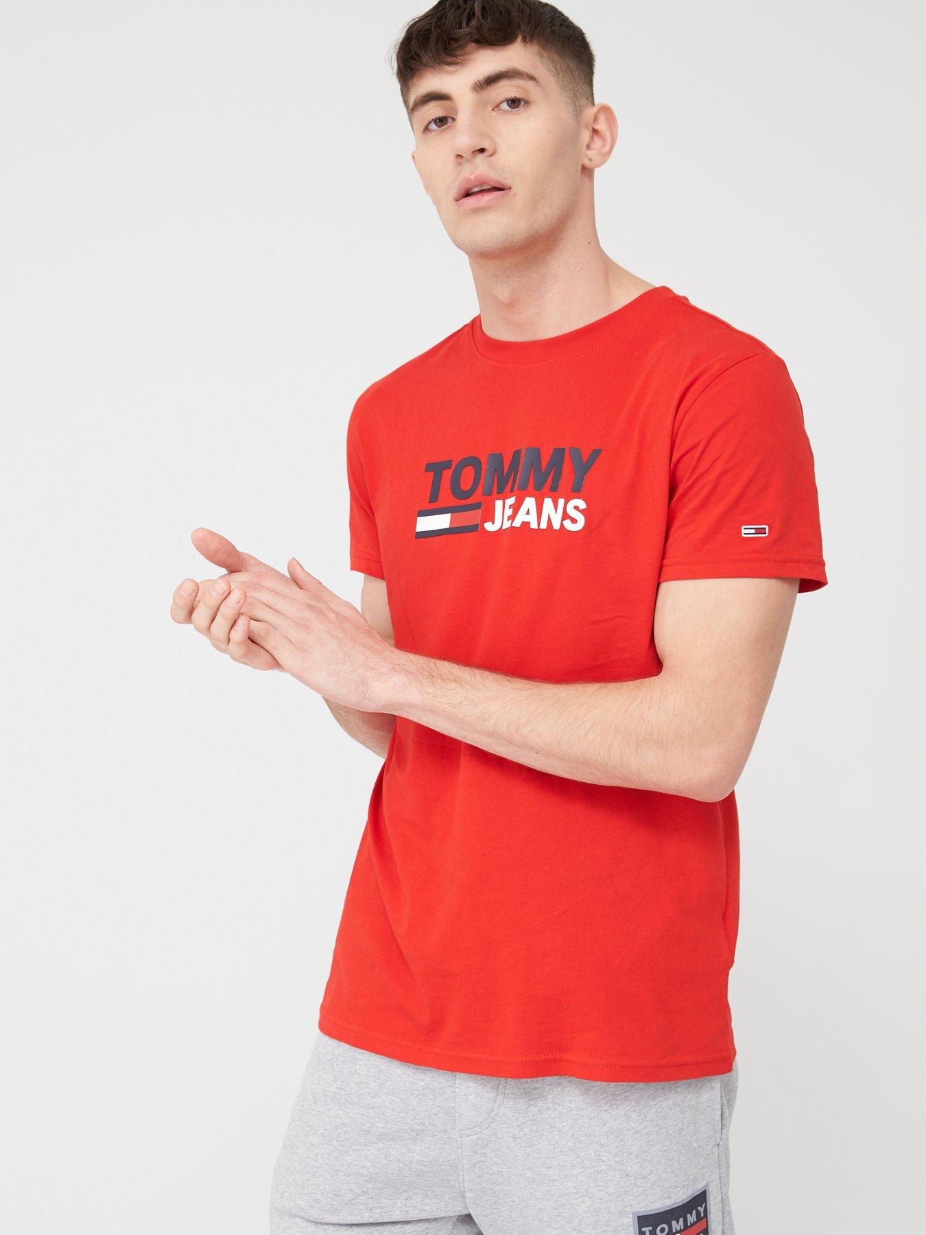 red tommy jeans t shirt