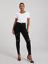  image of v-by-very-ella-high-waist-open-rips-skinny-jean-black