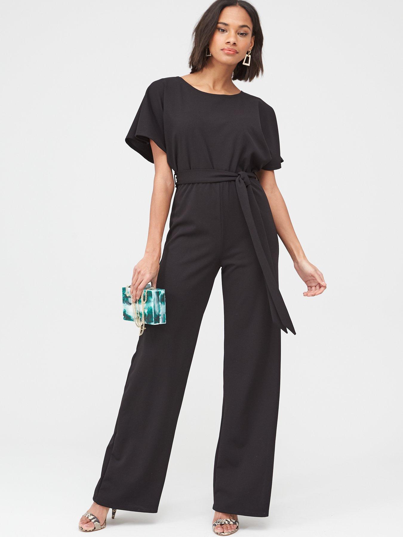 black batwing jumpsuit