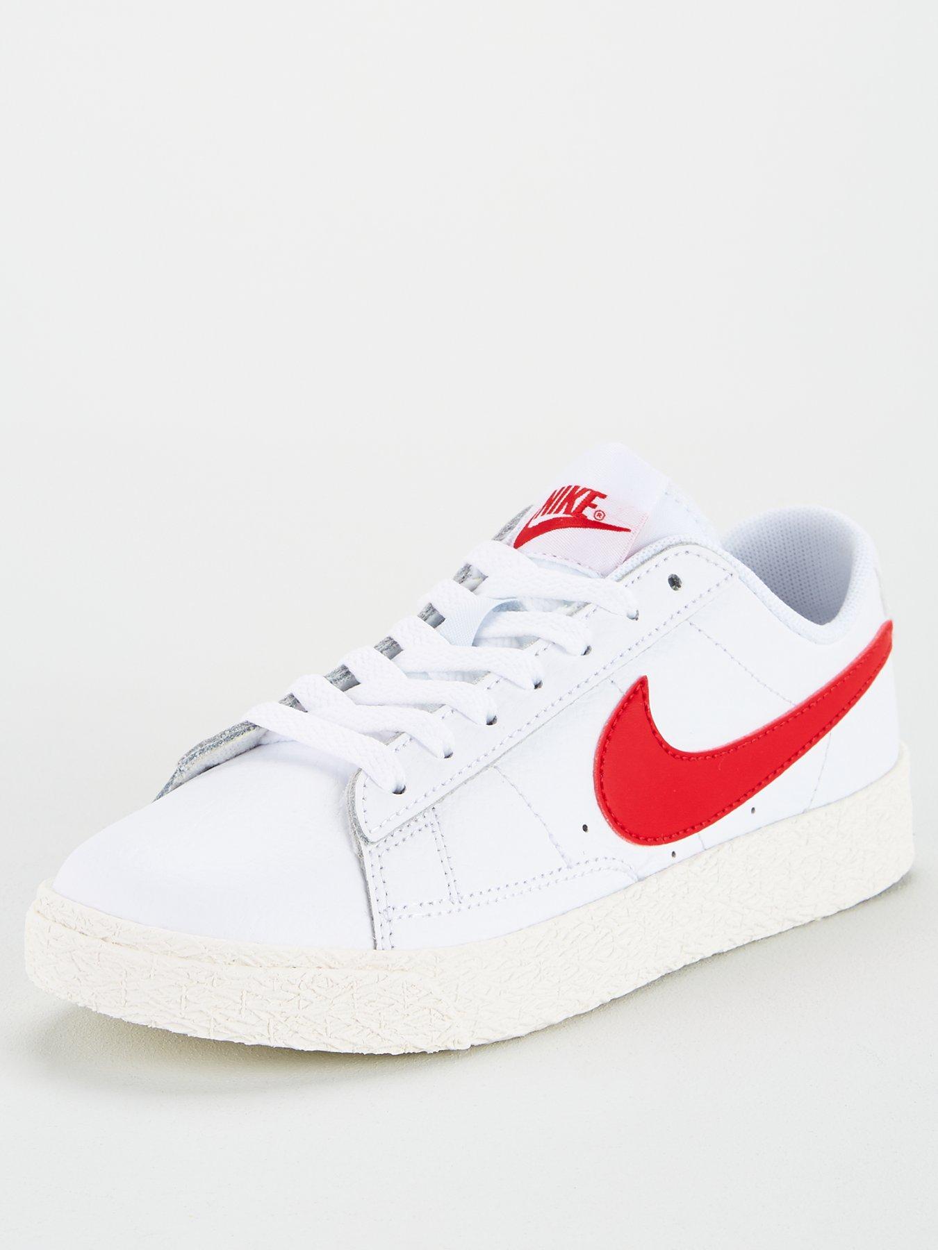 nike blazer low red white