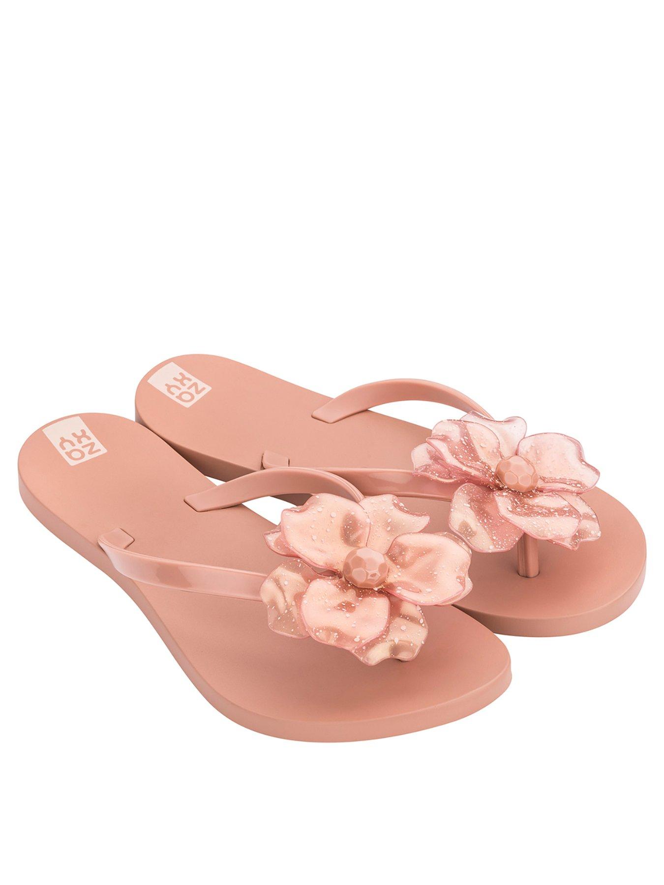flower flip flops