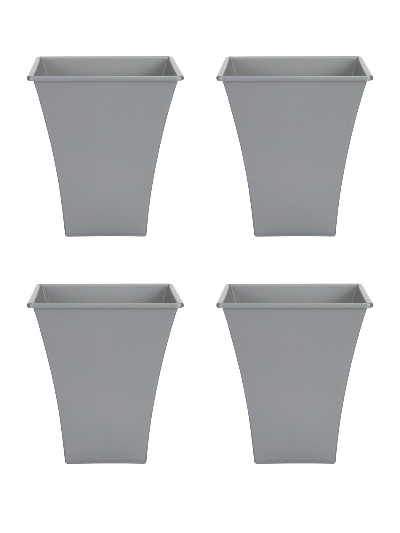 Wham Set Of 4 Silver 23Cm Square Metallica Planters review