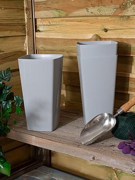 Product photograph of Wham Set Of 3 Grey 16cm Studio Planter Covers from very.co.uk